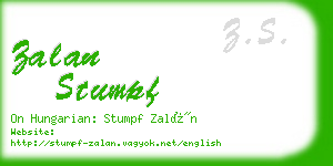 zalan stumpf business card